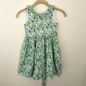 Oscar de la Renta Girls Dress Green Blue and White